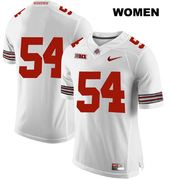 Ohio State Buckeyes Women's Tyler Friday #54 White Authentic Nike No Name College NCAA Stitched Football Jersey LB19M51LA